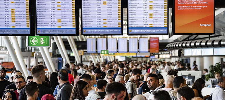 Do Not Wait At The Gate Desk In Case Of A Flight Cancellation