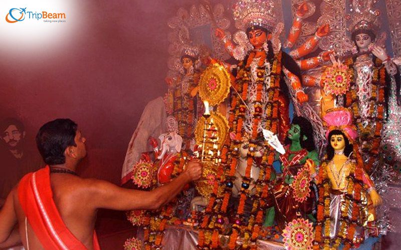 The first trace of Durga Puja
