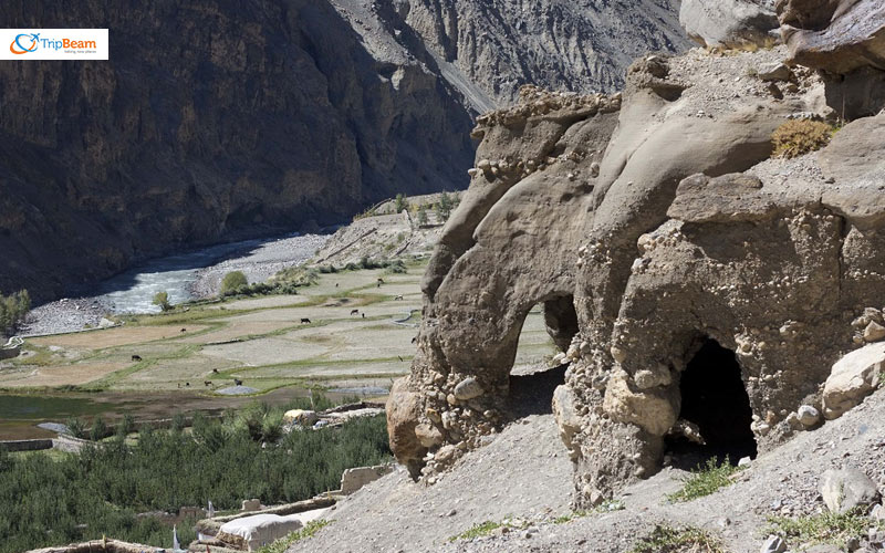 The Tabo Caves in Spiti Himachal Pradesh