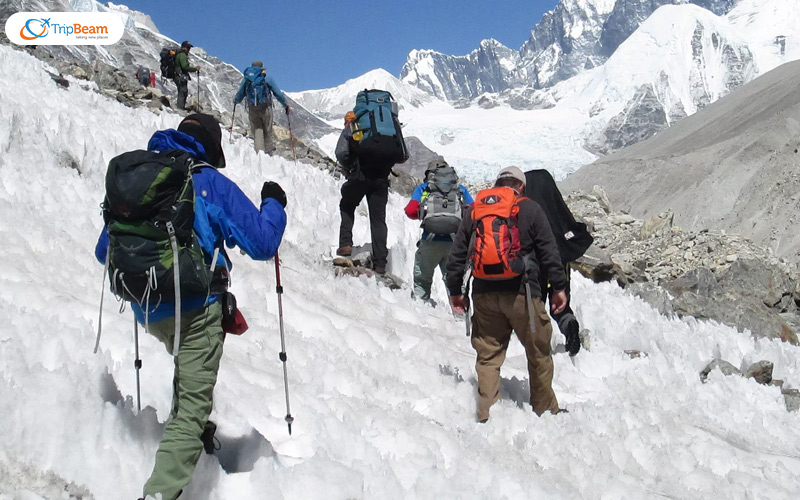 The difficulty level of the trek The difficulty level of the trek
