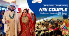 Skybound Celebration NRI Couple Exchanges Vows with 350 Guests Up in the Air
