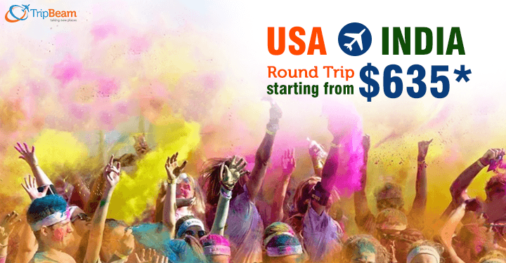 Travel Deals For Holi: Round Trip from USA to India Starting from $635